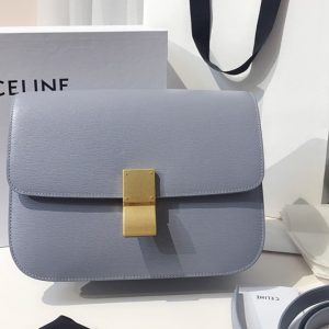 Replica Celine 189173 Medium Classic Bag in Blue Calfskin