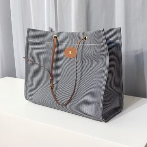 Replica Celine 192172 SQUARED CABAS CELINE IN JACQUARD AND CALFSKIN