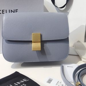 Replica Celine 192523 Teen Classic Bag in Blue Calfskin