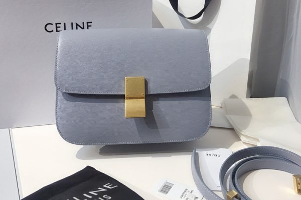 Replica Celine 192523 Teen Classic Bag in Blue Calfskin