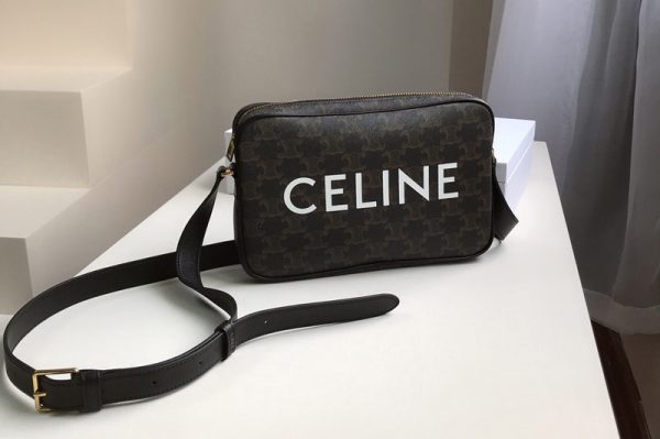 Replica Celine 194502 Medium messenger bag in triomphe canvas with celine print