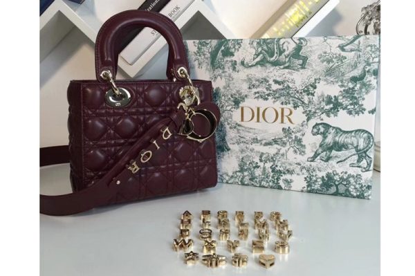 Replica Dior M0538 My ABCDior Lambskin Bags Purple Lambskin Leather