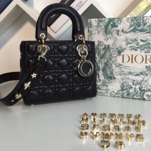 Replica Dior M0538 My ABCDior Lambskin Bags Black Lambskin Leather