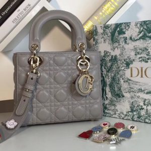 Replica Dior M0538 My ABCDior Lambskin Bags Gray Lambskin Leather