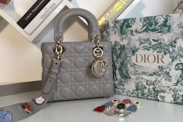 Replica Dior M0538 My ABCDior Lambskin Bags Gray Lambskin Leather