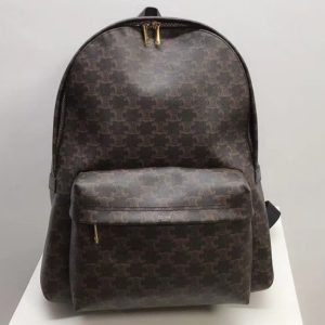 Replica Celine 188382 MEDIUM BACKPACK IN TRIOMPHE CANVAS AND CALFSKIN