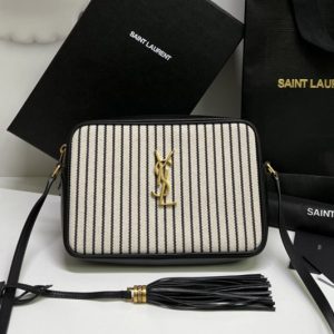 Replica Saint Laurent 612542 YSL LOU CAMERA BAG IN CANVAS AND SMOOTH LEATHER