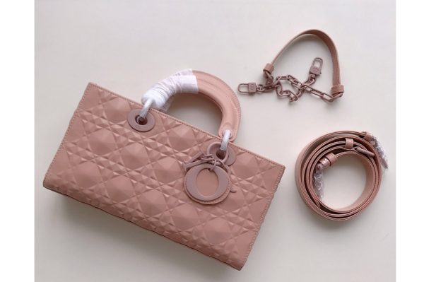 Replica Dior M0540 Lady D-Joy bag in Pink Cannage Calfskin with Diamond Motif