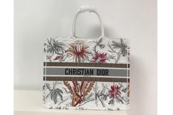 Replica Dior M1286 Dior Book Tote Bag in Palm Tree Toile de Jouy Embroidery