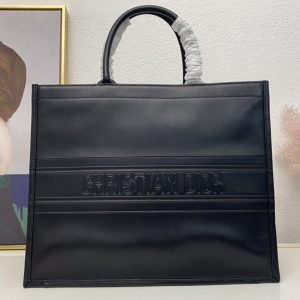 Replica Christian Dior M1286 Dior book tote Bag in Black Calfskin