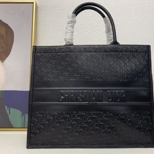 Replica Christian Dior M1286 Dior book tote Bag in Black Dior Oblique Embossed Calfskin