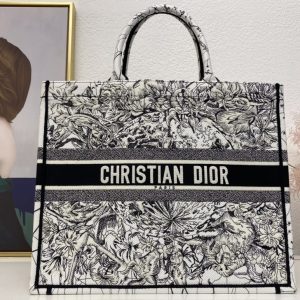 Replica Christian Dior M1286 Dior book tote Bag in White Toile de Jouy Reverse Embroidery