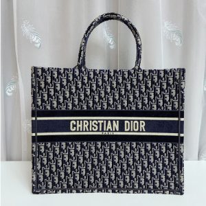 Replica Christian Dior M1286 dior book tote Bag in Blue Dior Oblique Embroidery