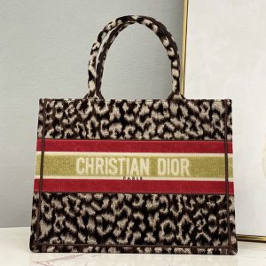 Replica Christian Dior M1296 Medium Dior book tote Bag in Beige Multicolor Mizza Embroidery