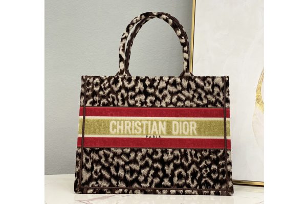 Replica Christian Dior M1296 Medium Dior book tote Bag in Beige Multicolor Mizza Embroidery