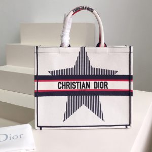 Replica Christian Dior M1286 Dior book tote Bag in White Three-Tone Embroidery