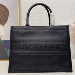 Replica Christian Dior M1296 Dior book tote Bag in Black Calfskin