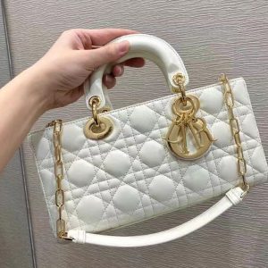 Replica Christian Dior M0540 Lady D-Joy bag in White Cannage Lambskin