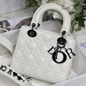 Replica Christian Dior M0538 Small Lady Dior My ABCDior bag on White Cannage Lambskin