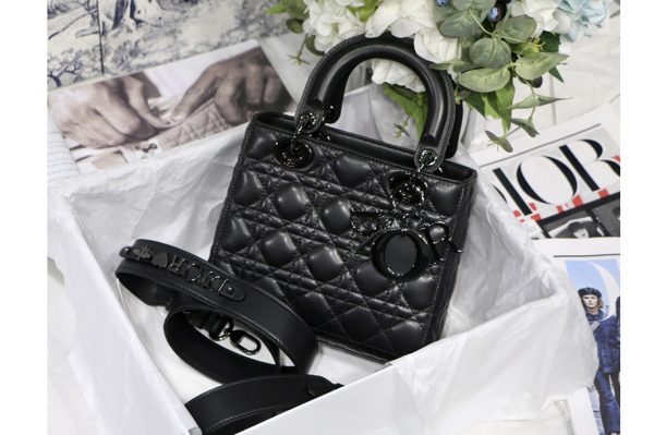 Replica Christian Dior M0538 Small Lady Dior My ABCDior bag on Black Cannage Lambskin