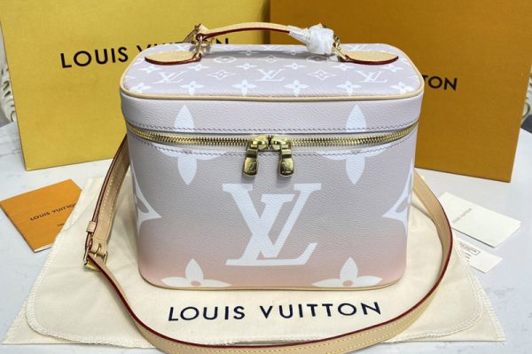 Replica Louis Vuitton M80357 LV Nice BB toiletries bag in Beige Monogram coated canvas