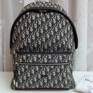 Replica Christian Dior 1VOBA088YKY rider backpack in Beige and Black Dior Oblique Jacquard