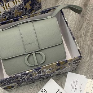 Replica Dior 30 M9203 Montaigne Bag in Gray Ultramatte Grained Calfskin