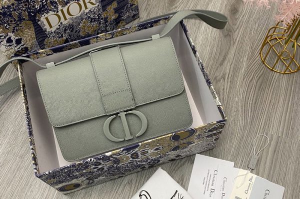 Replica Dior 30 M9203 Montaigne Bag in Gray Ultramatte Grained Calfskin