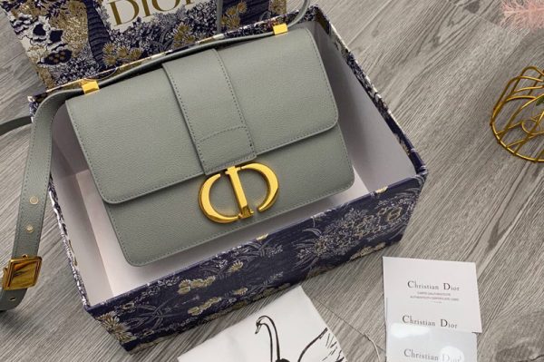 Replica Dior 30 M9203 Montaigne Bag in Gray Box Calfskin