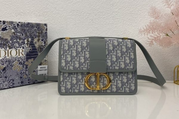 Replica Christian Dior M9203 Dior 30 Montaigne bag in Gray Dior Oblique Jacquard