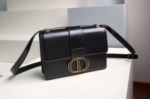 Replica Christian Dior M9203 Dior 30 Montaigne bag in Black Box Calfskin Leather