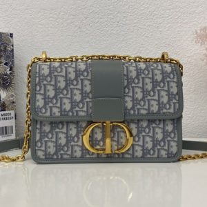 Replica Christian Dior M9208 Dior 30 Montaigne Chain bag in Gray Dior Oblique Jacquard