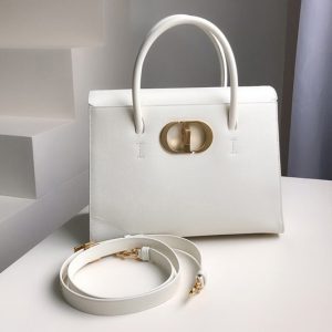 Replica Christian Dior M9306 Dior Large St Honoré tote bag in White Grained Calfskin