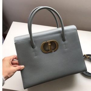 Replica Christian Dior M9306 Dior Large St Honoré tote bag in Gray Grained Calfskin