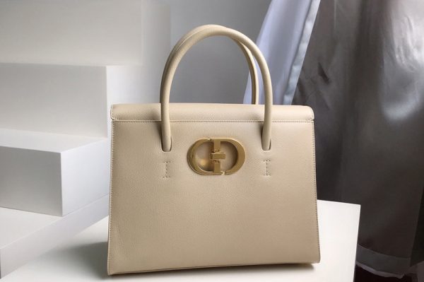 Replica Christian Dior M9306 Dior Large St Honoré tote bag in Apricot Grained Calfskin