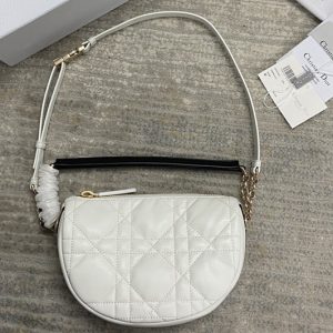 Replica Christian Dior M7200 Small Dior Vibe Hobo bag in White Cannage Lambskin