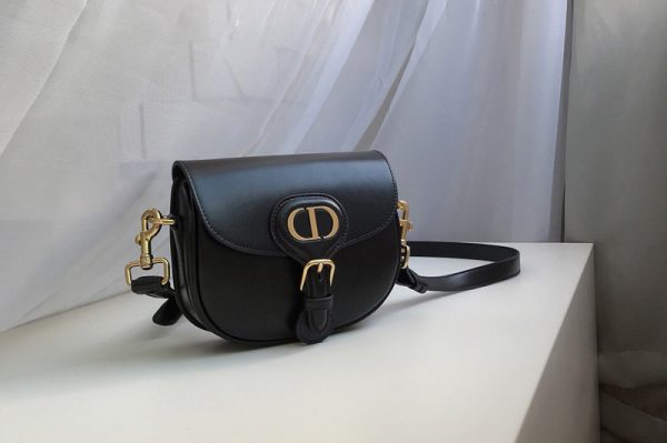 Replica Christian Dior M9317 Small Dior Bobby Bag in Black Box Calfskin