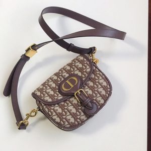 Replica Christian Dior M9317 Small Dior Bobby Bag in Brown Dior Oblique Jacquard