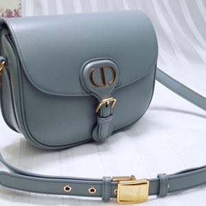 Replica Christian Dior M9319 Medium Dior Bobby Bag in Blue Box Calfskin