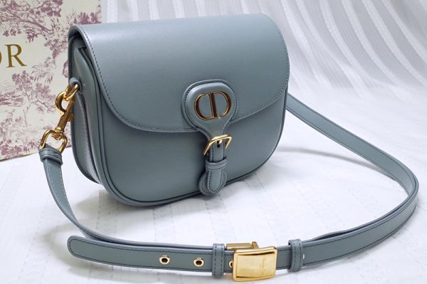 Replica Christian Dior M9319 Medium Dior Bobby Bag in Blue Box Calfskin