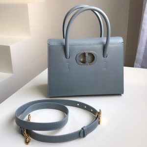 Replica Christian Dior M9321 Dior Medium St Honoré tote bag in Cloud Blue Grained Calfskin