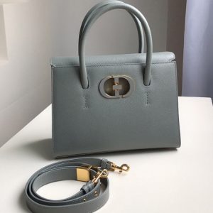 Replica Christian Dior M9321 Dior Medium St Honoré tote bag in Gray Grained Calfskin