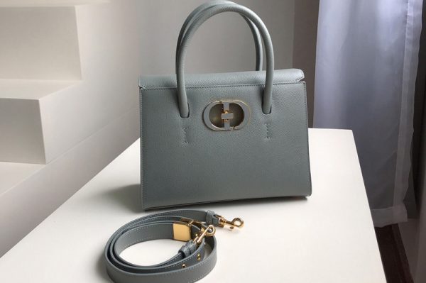 Replica Christian Dior M9321 Dior Medium St Honoré tote bag in Gray Grained Calfskin