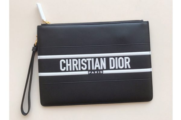 Replica Christian Dior S6207 large Dior Vibe Daily pouch in Blue Calfskin