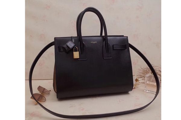 Replica Saint Laurent 324823 Classic Sac De Jour Small Bags Black Smooth Leather