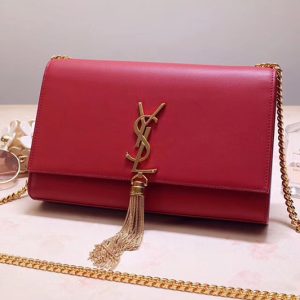 Replica Saint Laurent YSL 354119 Medium Kate Tassel Chain Bag Red Smooth Leather