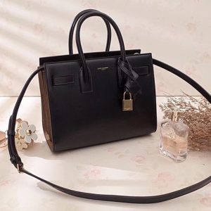 Replica Saint Laurent YSL 324823 Classic Sac De Jour Small Bags In Black Smooth Leather