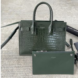 Replica Saint Laurent 421863 YSL CLASSIC SAC DE JOUR BABY IN Green CROCODILE EMBOSSED MATTE LEATHER