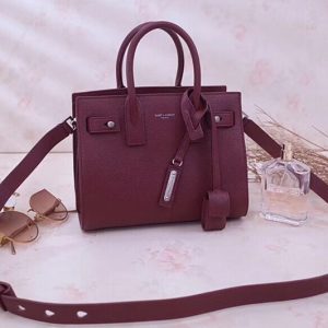 Replica Saint Laurent YSL 466283 Nano Sac De Jour Souple Bag,Wine Grained Leather,Replica Saint Laurent Bag,Fake YSL Handbag,Luxury Saint Laurent Purse,Women Bag,Ladies Bag