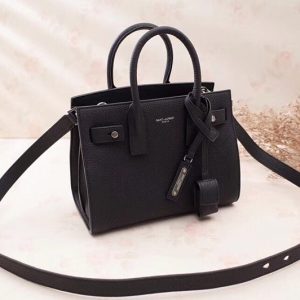 Replica Saint Laurent YSL 466283 Nano Sac De Jour Souple Bag In Black Grained Leather